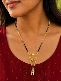 Digital Dress Room - H-Letter Short Mangalsutra