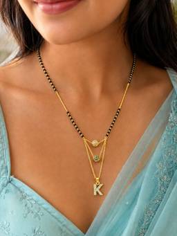 Digital Dress Room - K-Letter Short Mangalsutra