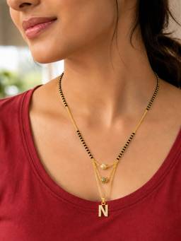 Digital Dress Room - N-Letter Short Mangalsutra