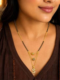 Digital Dress Room - S-Letter Short Mangalsutra