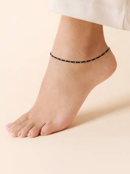 Zavya - Subtle Spark Studded 925 Silver Anklet