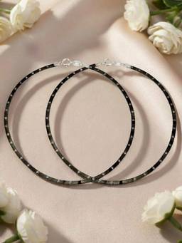 Zavya - Subtle Spark Studded 925 Silver Anklet