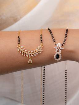 Zeraki Jewels - Ahana Archi Mangalsutra (Pack Of 2)