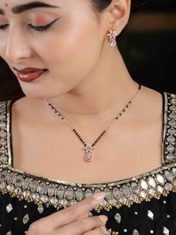 Zeraki Jewels - Ahana White Mangalsutra Set