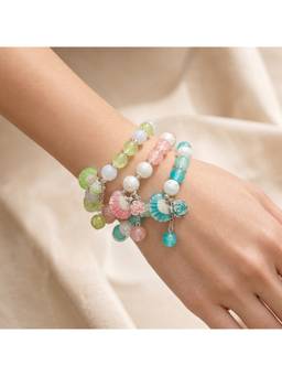 Salty - Seashell Charm Bracelet (Pack Of 3)