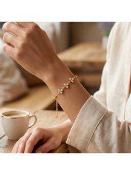 Salty - Crystal Clover Cascade Bracelet