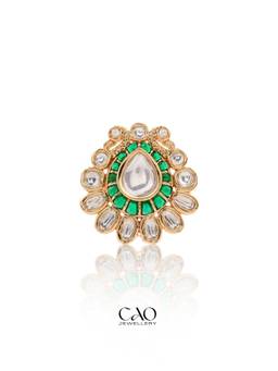 CAO JEWELLERY - Green Kundan Ring