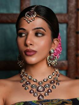 CAO JEWELLERY - Multi-Colour Premium Kundan Jewellery Set