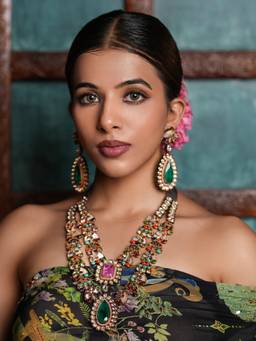 CAO JEWELLERY - Multi-Colour Premium Kundan Jewellery Set