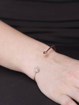 CAO JEWELLERY - Open Adjustable Double Heart-Shape Bracelet