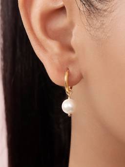 Zavya - Dancing Pearls Gold Plated 925 Sterling Silver Earrings
