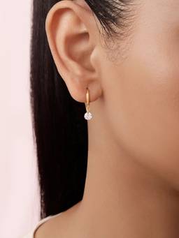 Zavya - Sunlit Tear Gold Plated 925 Sterling Silver Earrings
