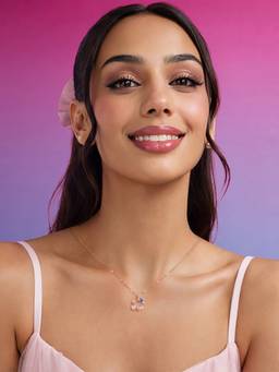 Zavya - Blossom Flutter Rose Gold Plated 925 Silver Necklace
