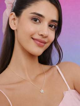 Zavya - Ethereal Radiance Rhodium Plated 925 Silver Necklace