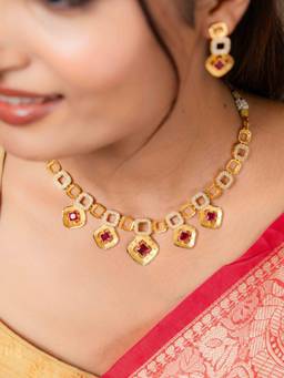 Zeraki Jewels - Nivya Gold Jewellery Set