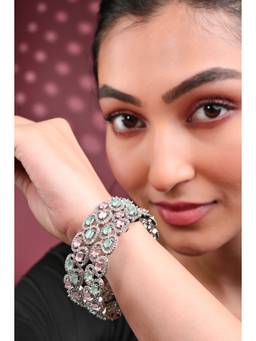 Opal Touch - Minty Fresh Rhodium Bangles