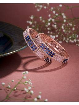 Opal Touch - Crimson Flower Rose Gold Bangles