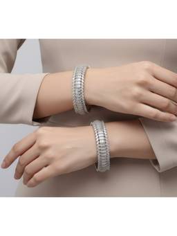 Opal Touch - Stone Studded Designer Bangles (Pack Of 2)