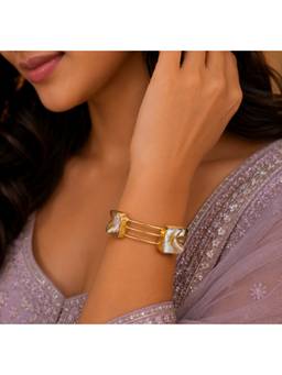 Opal Touch - Square Loop Gold Plated Bracelet