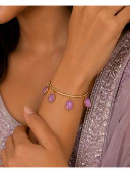 Opal Touch - Elegant Gold Plated Bracelet with Gemstone