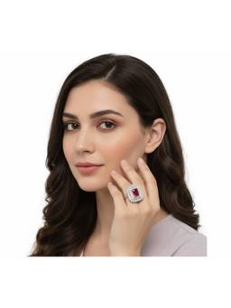 Opal Touch - Radiant Rouge Brass Ring