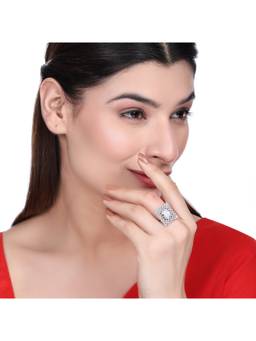 Opal Touch - Snowflake Glow Brass Ring