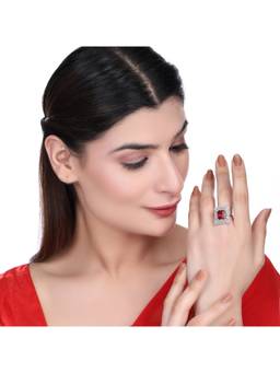 Opal Touch - Snowflake Glow Brass Ring
