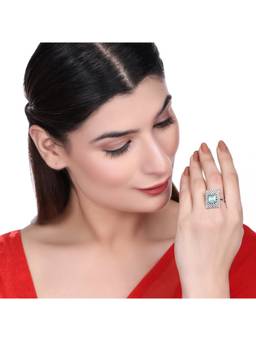 Opal Touch - Snowflake Glow Brass Ring