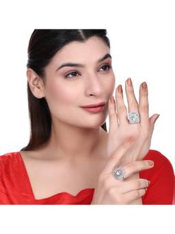 Opal Touch - Pearl Whisper Brass Ring (Pack Of 2)