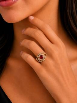Opal Touch - Royal Empress Gold Plated Ring