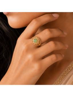 Opal Touch - Royal Empress Gold Plated Ring
