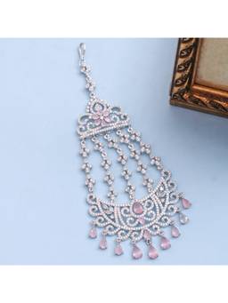 Opal Touch - Traditional Cz Stone Studded Bridal Jhoomer Passa