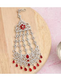 Opal Touch - Traditional Cz Stone Studded Bridal Jhoomer Passa