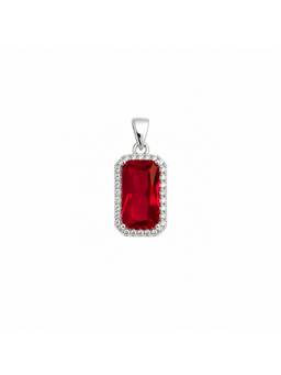 MINOUS - 925 Silver Classic Ruby Pendant
