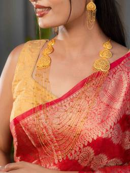 Zeraki Jewels - Rajlaxmi Long Gold Jewellery Set