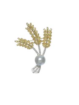 Veli Jewels - Golden Wheat Brooch