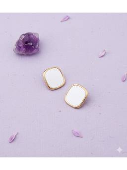 Veli Jewels - Women's Moonstone Stud High Quality Earrings