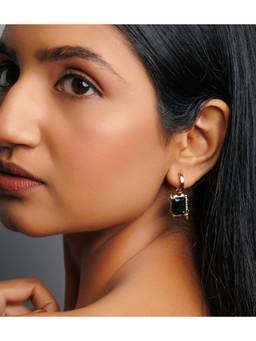 Veli Jewels - Women's Gemstone Mismatched Drop Earrings