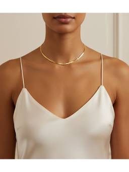 Veli Jewels - Flutter Snake Chain 18K Gold Plated Chain