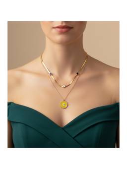 Veli Jewels - Sun Eye Anti Tarnish Layered Necklace