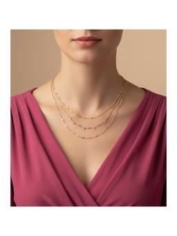 Veli Jewels - Rhinestone 18K Gold Plated Layered Necklace