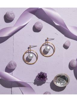 Veli Jewels - Leo Dual 18K Gold Plated Metal Earrings