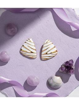 Veli Jewels - Harriet Triangle 18K Gold Plated Stud Earrings