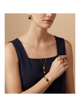 Veli Jewels - Black Rihnstone Jewellery Set