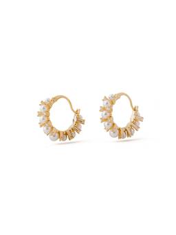 Veli Jewels - Pearl Hoop Earrings