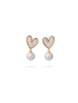 Veli Jewels - Heart Of Pearl Earrings
