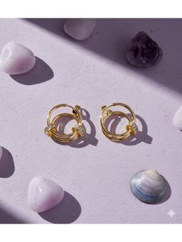 Veli Jewels - Clementine Double Hoop Earrings