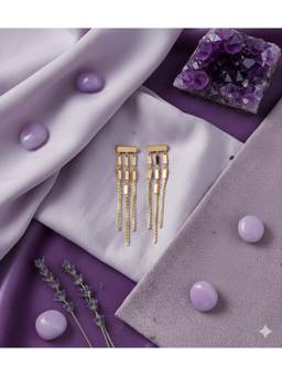 Veli Jewels - Lacquer 18K Gold Plated Drop Earrings
