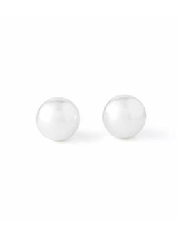 Veli Jewels - Women's Moon Pearl Stud Earrings