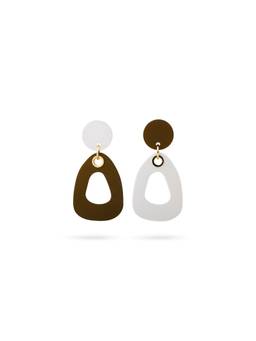 Veli Jewels - Honey Statement 18K Gold Plated Women Earrings